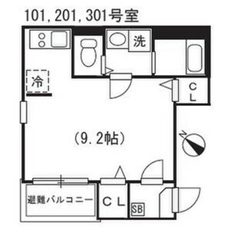 栄生駅 徒歩5分 3階の物件間取画像